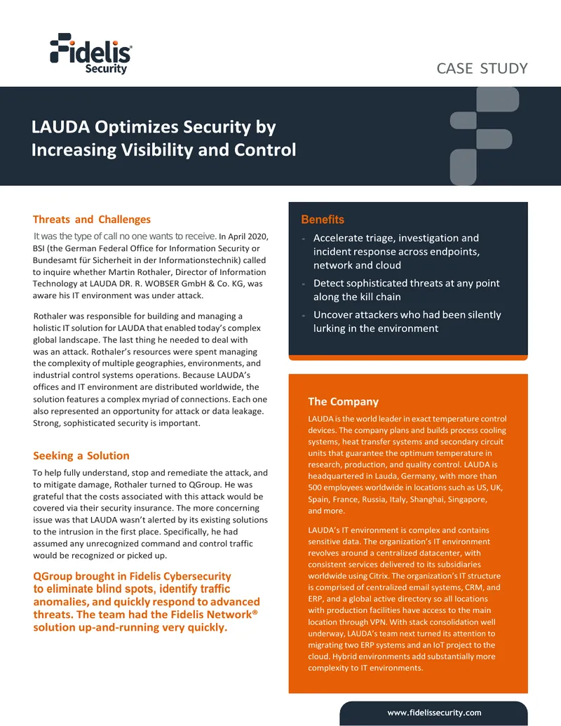 Case Study on LAUDA's Cybersecurity Challenges