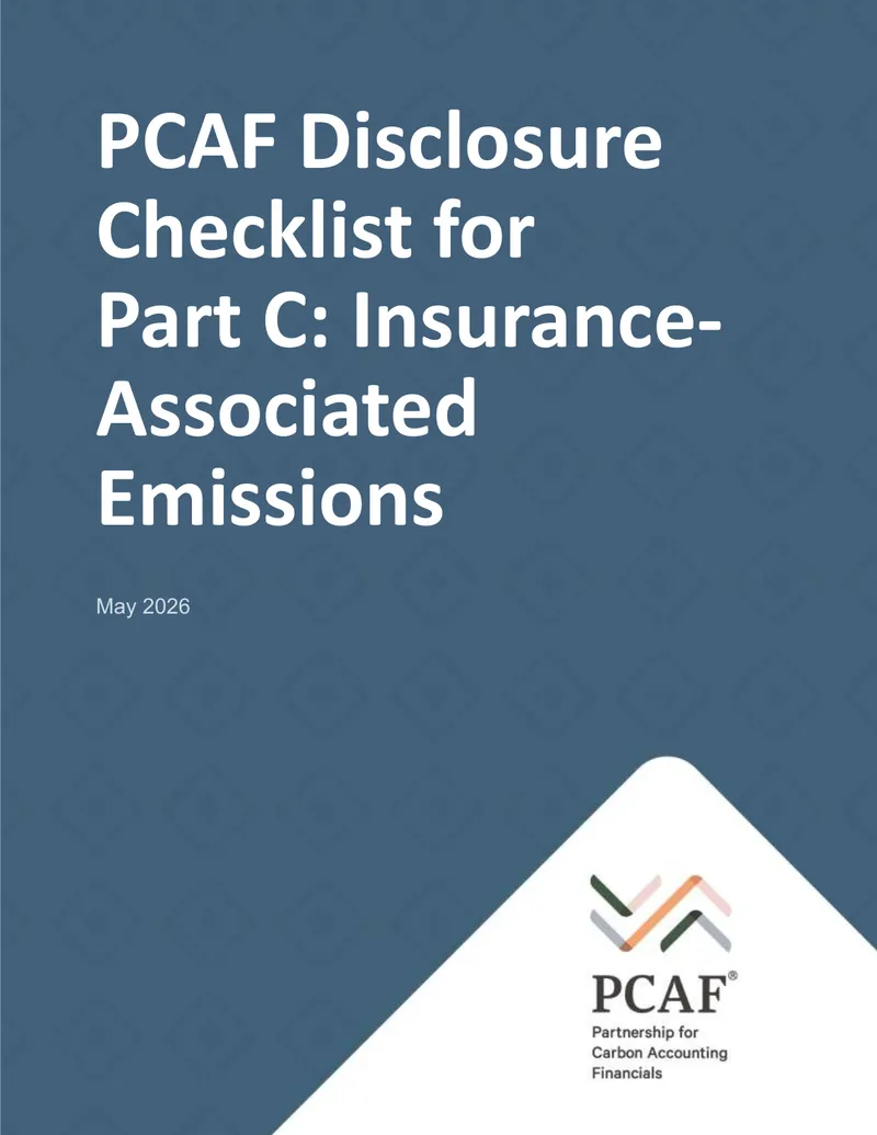 PCAF Disclosure Checklist for Insurance-Associated Emissions