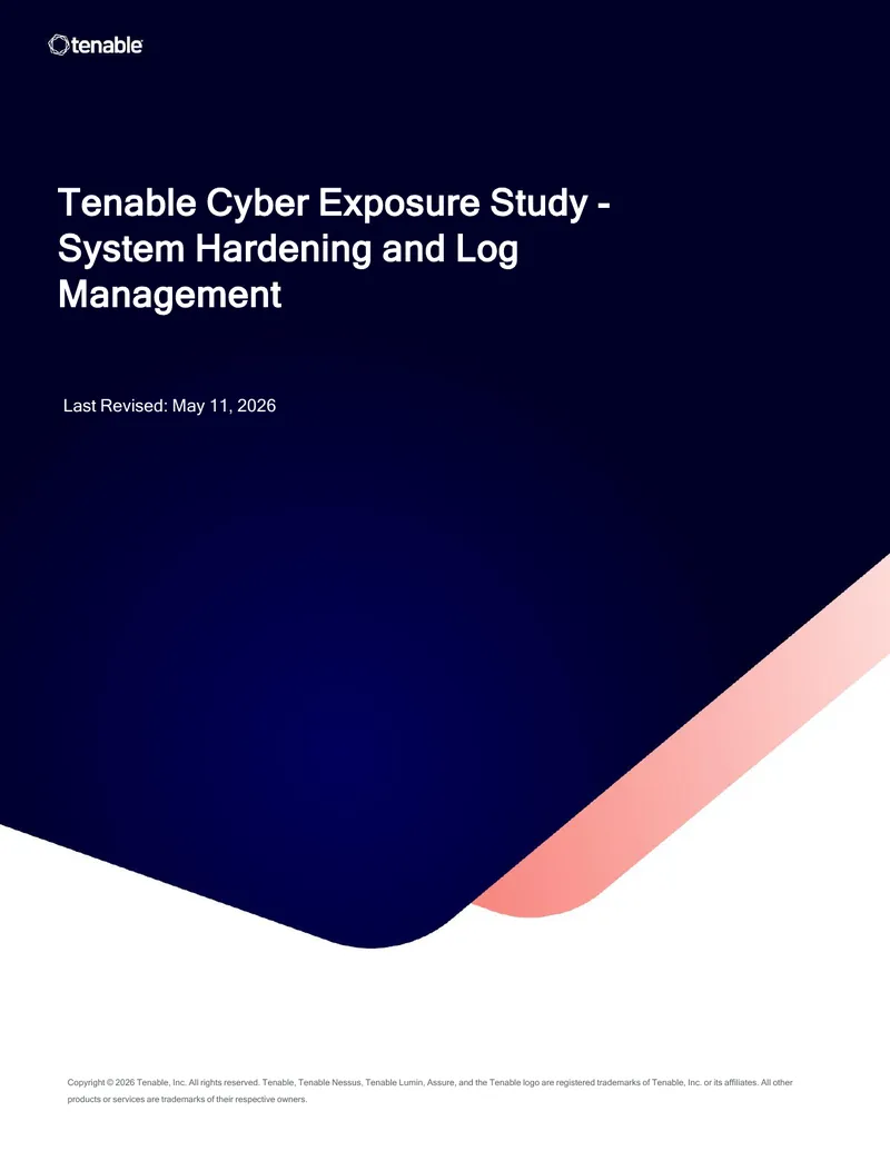 Tenable Cyber Exposure Study on System Hardening