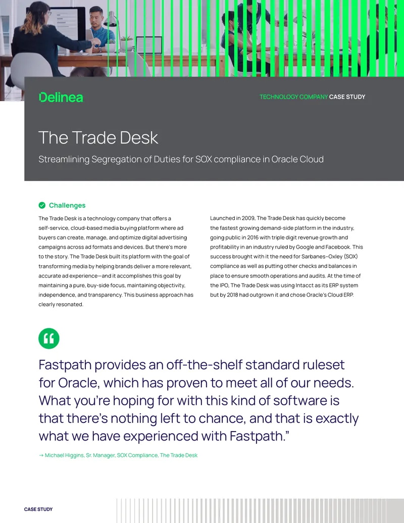 Streamlining Segregation of Duties for SOX Compliance