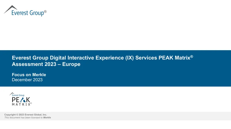 Digital Interactive Experience Services PEAK Matrix Assessment 2023