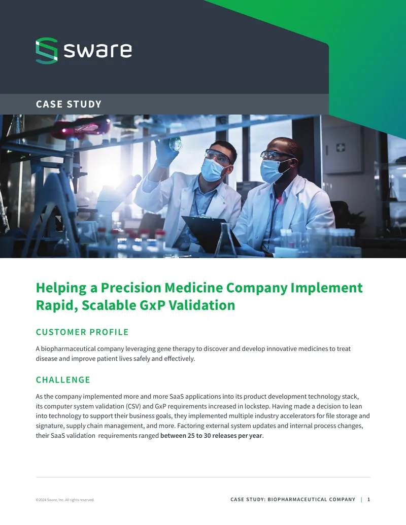 Biopharmaceutical Company GxP Validation Case Study