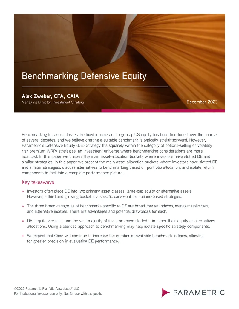 Benchmarking Defensive Equity Strategies