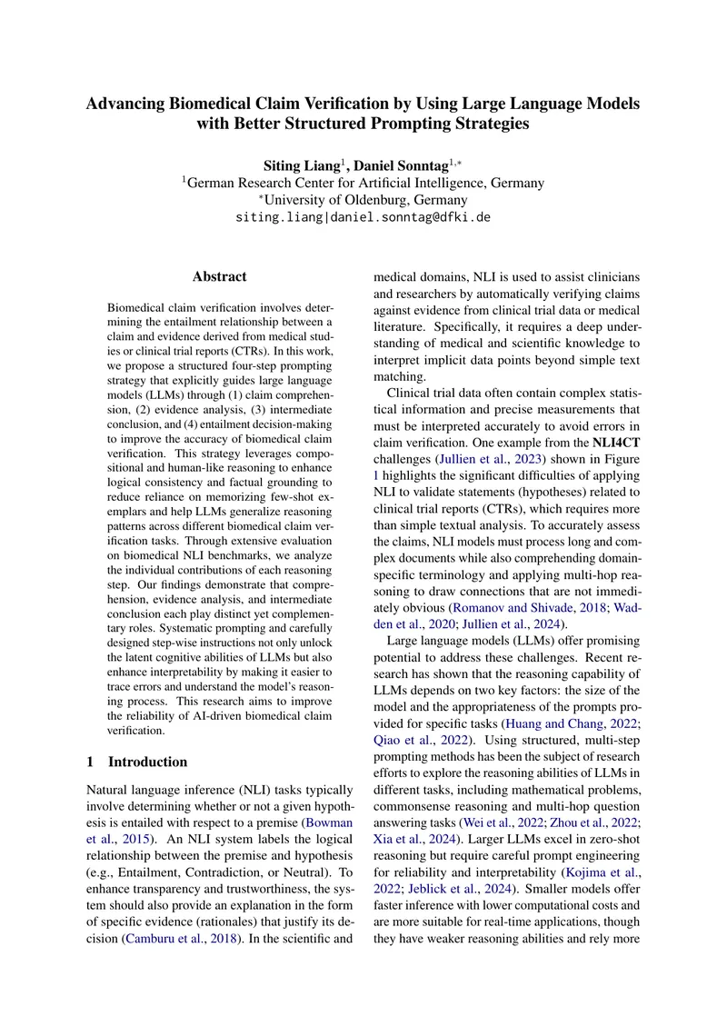 Advancing Biomedical Claim Verification with LLMs