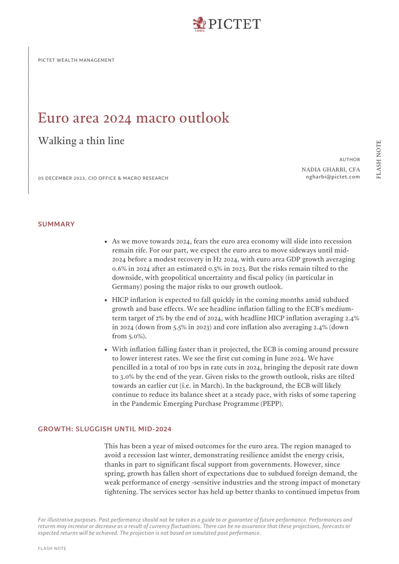 Euro Area 2024 Macro Economic Outlook
