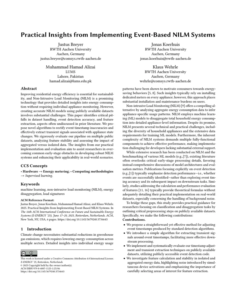 Practical Insights from Implementing Event-Based NILM Systems