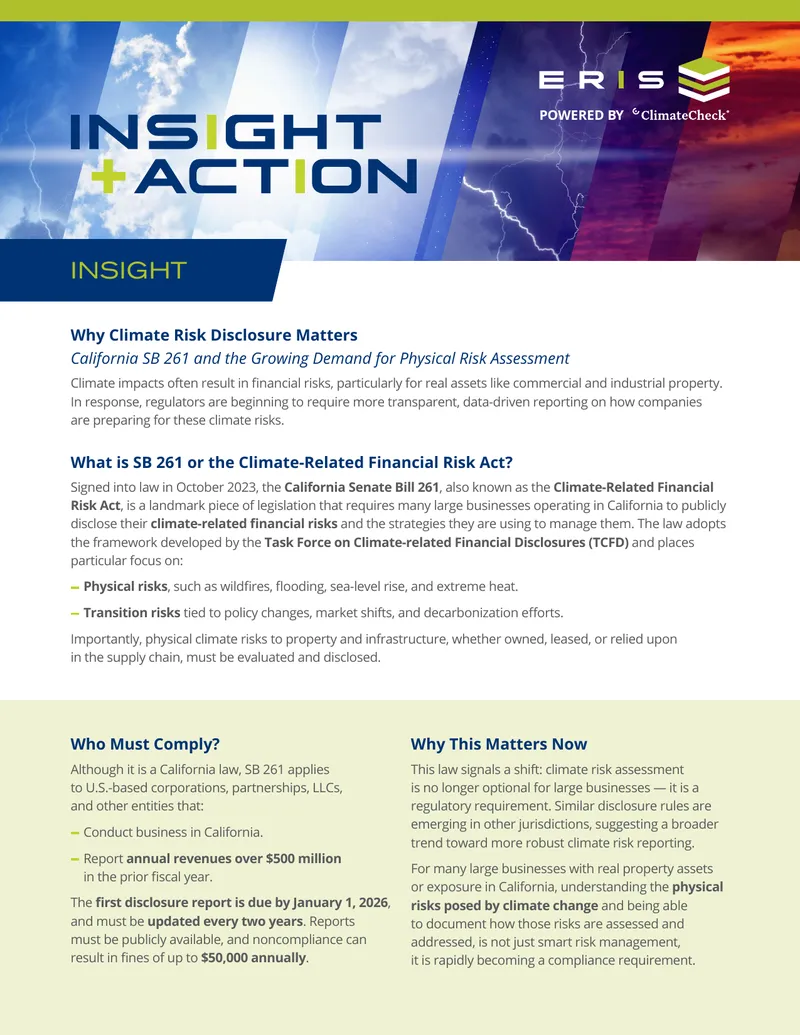 California SB 261 Climate Risk Disclosure Requirements