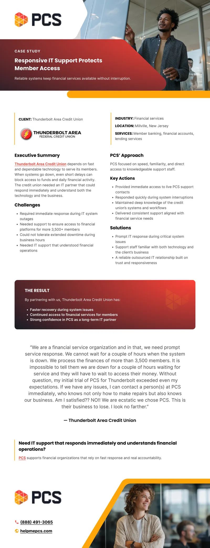 Responsive IT Support for Financial Services