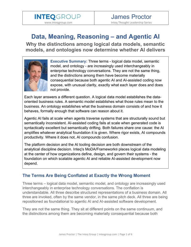 Distinctions Among Data Models and AI Impact