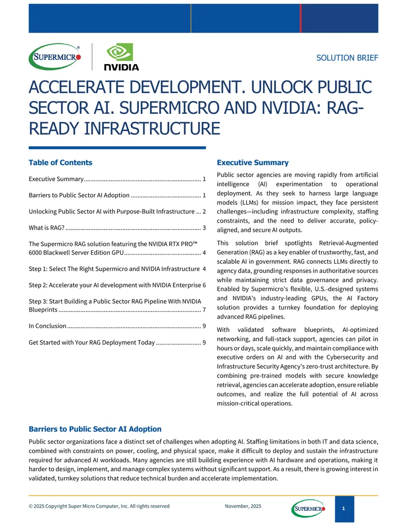 Public Sector AI Development with RAG Infrastructure