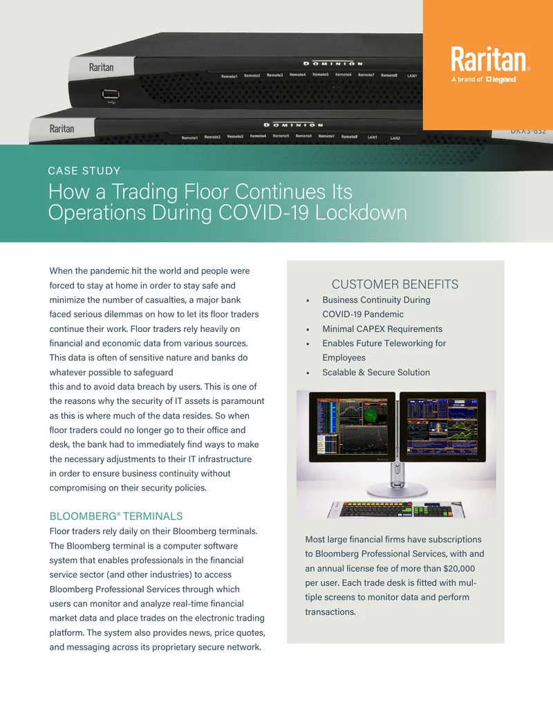 Trading Floor Operations During COVID-19 Lockdown