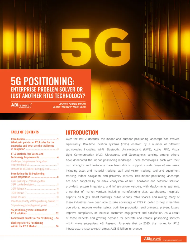 5G Positioning and Real-Time Location Systems Analysis