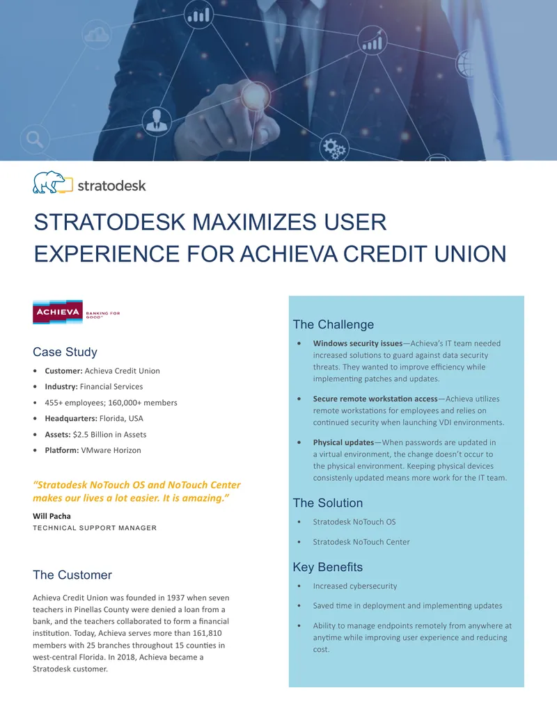 Stratodesk NoTouch OS Implementation Case Study