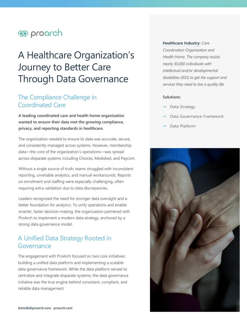 Healthcare Organization Data Governance Implementation