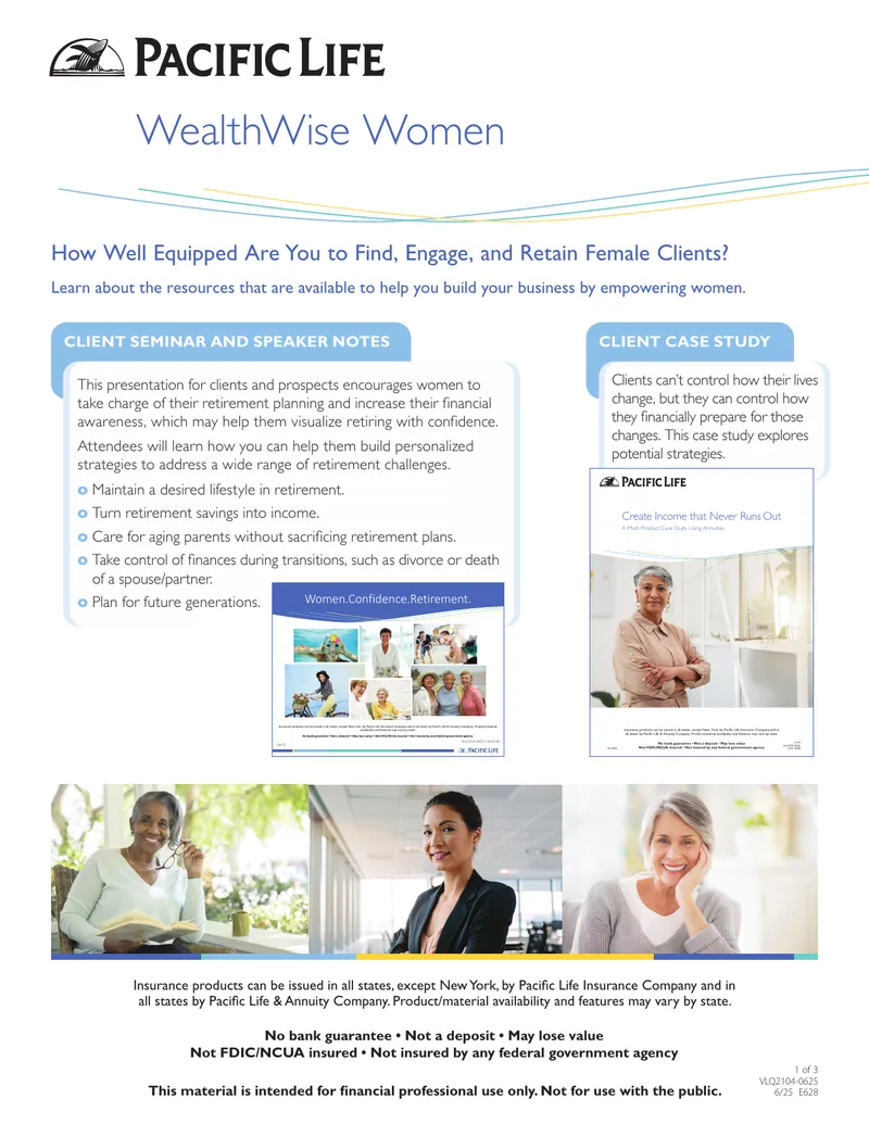 Client Seminar and Speaker Notes on Women's Financial Empowerment