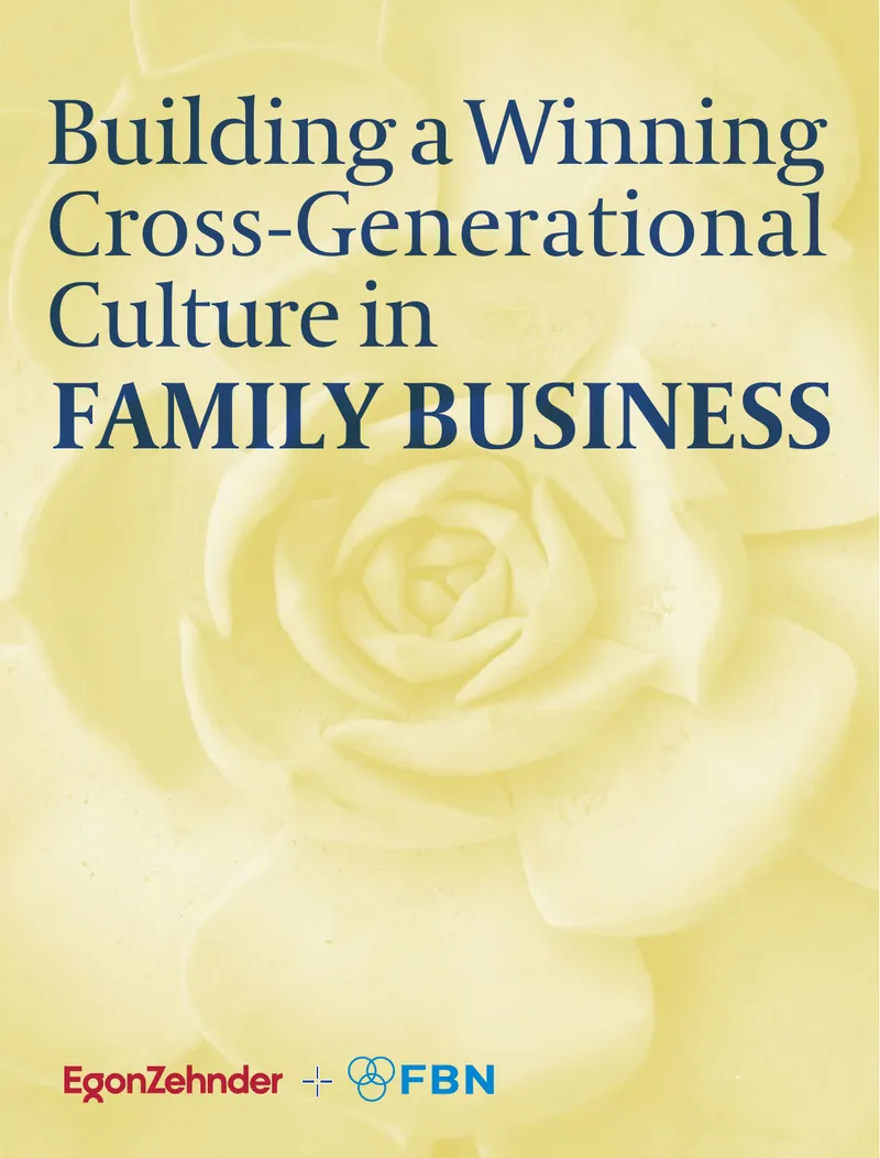 Building a Cross-Generational Culture in Family Businesses