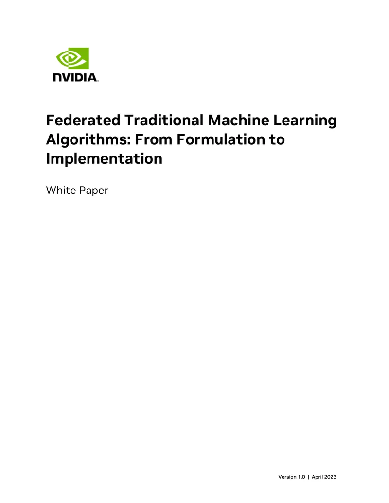 Federated Traditional Machine Learning Algorithms Implementation Guide