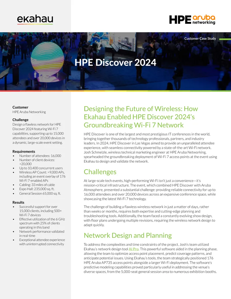HPE Discover 2024 Wi-Fi 7 Network Case Study