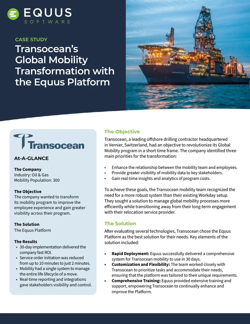 Transocean Global Mobility Transformation Case Study