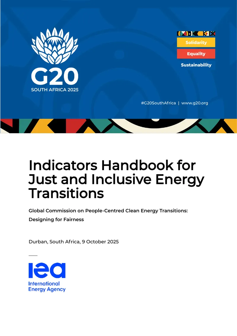 Indicators Handbook for Just and Inclusive Energy Transitions