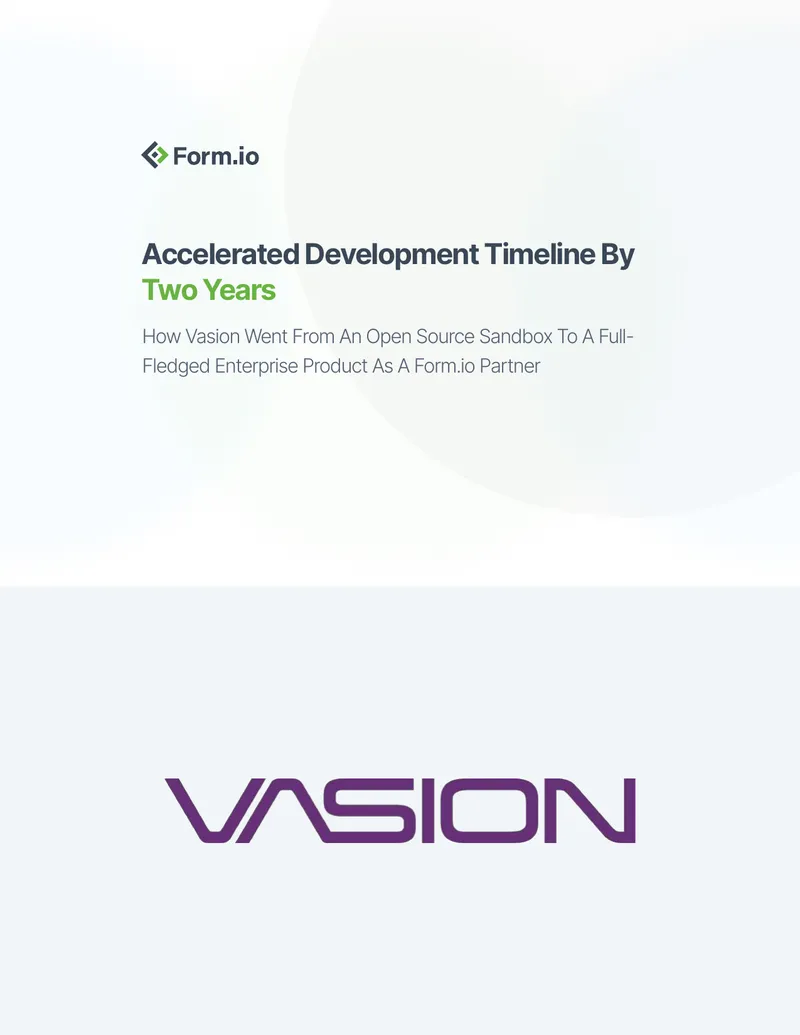 Vasion's Development Acceleration Through Form.io Partnership
