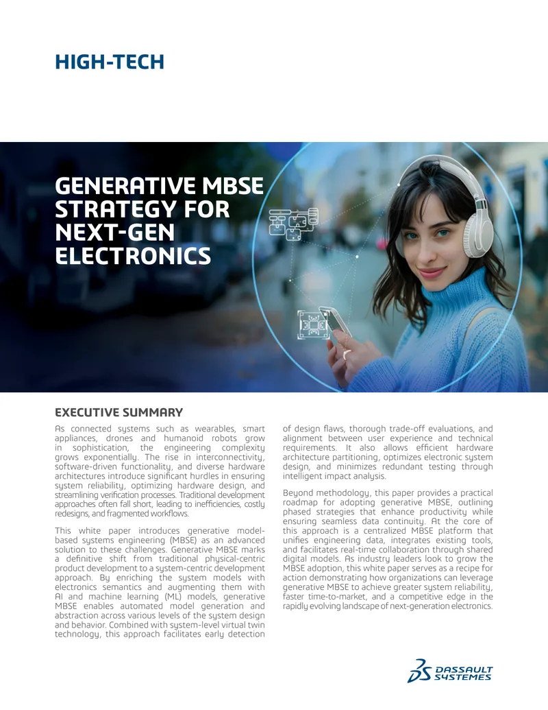 Generative Model-Based Systems Engineering for Electronics