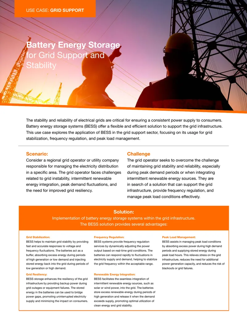 Battery Energy Storage Systems for Grid Support