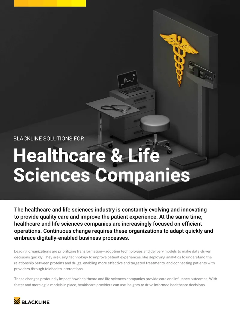 BlackLine Solutions for Healthcare and Life Sciences Accounting