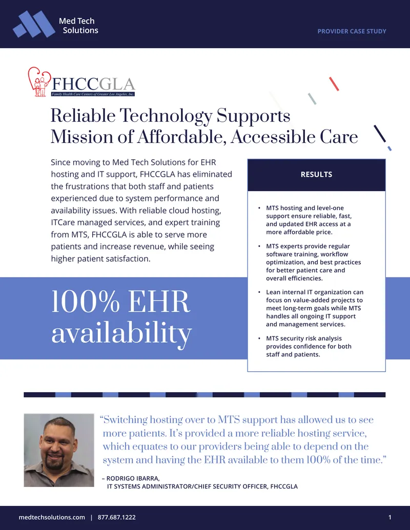 Case Study on EHR Implementation at FHCCGLA