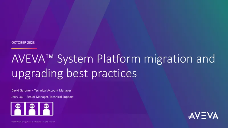 AVEVA System Platform Migration and Upgrade Best Practices preview page 1
