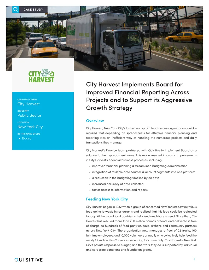 City Harvest Case Study on Board Implementation