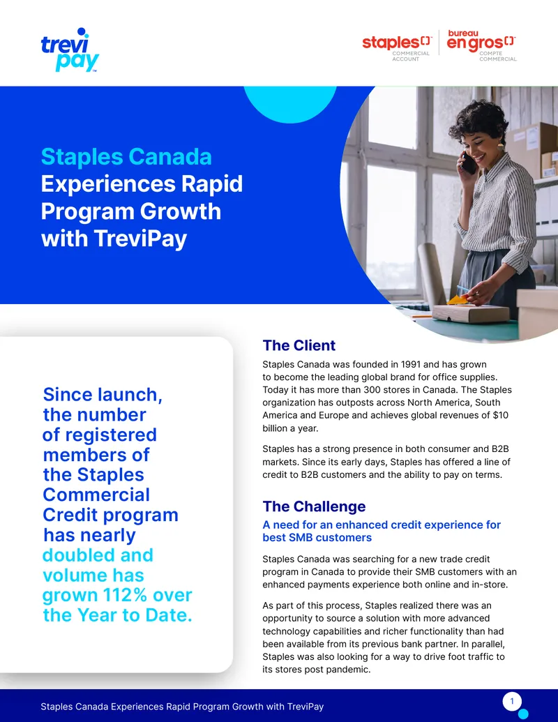 Staples Canada Trade Credit Program Implementation