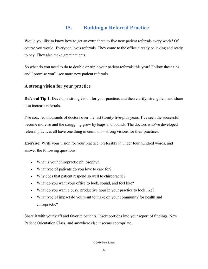 Building a Referral Practice Guide