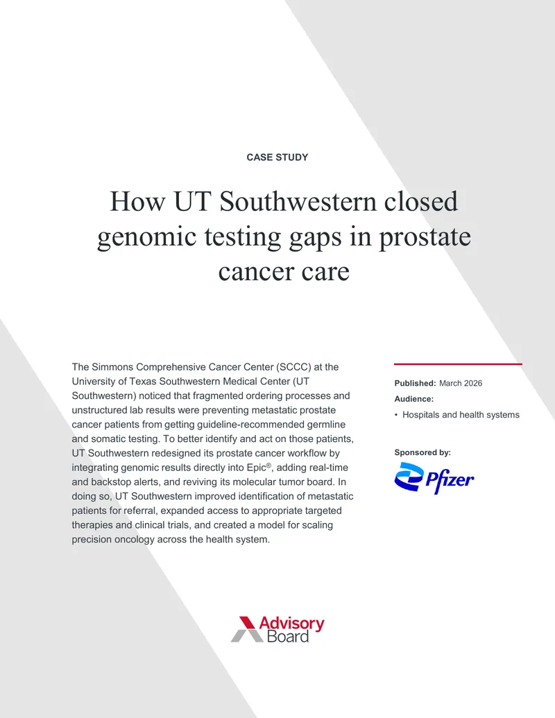UT Southwestern Prostate Cancer Genomic Testing Case Study