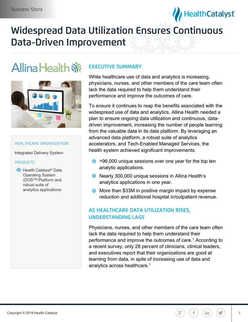 Data Utilization for Continuous Improvement in Healthcare