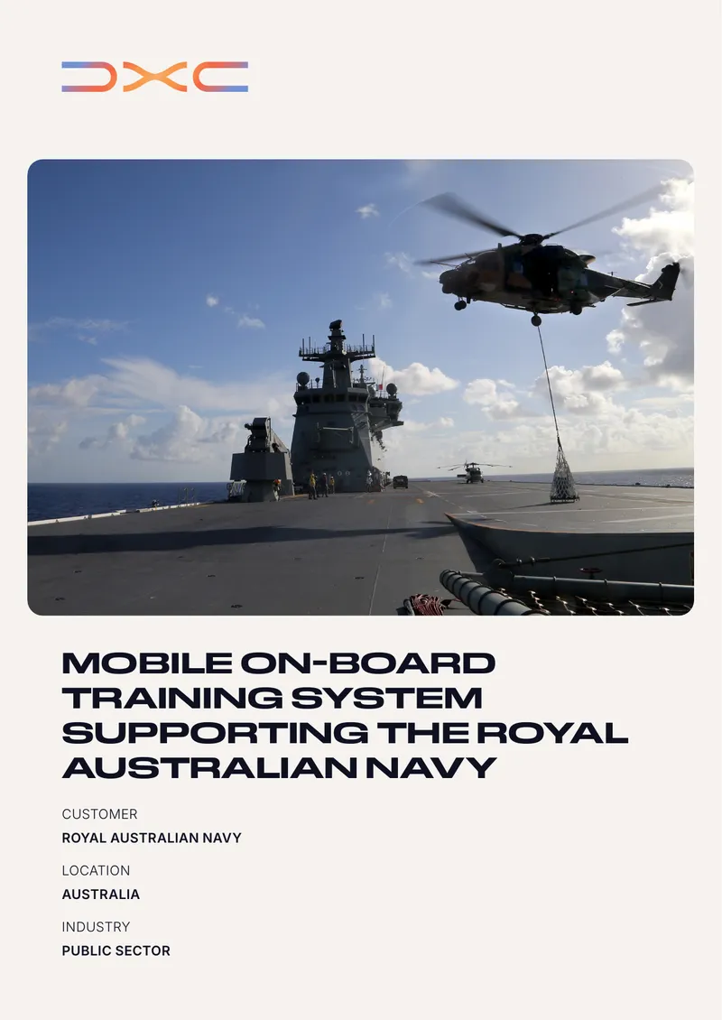 Mobile On-Board Training System for Royal Australian Navy
