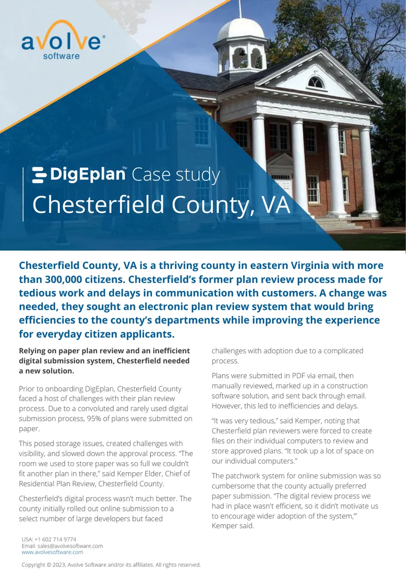 Chesterfield County Electronic Plan Review Case Study