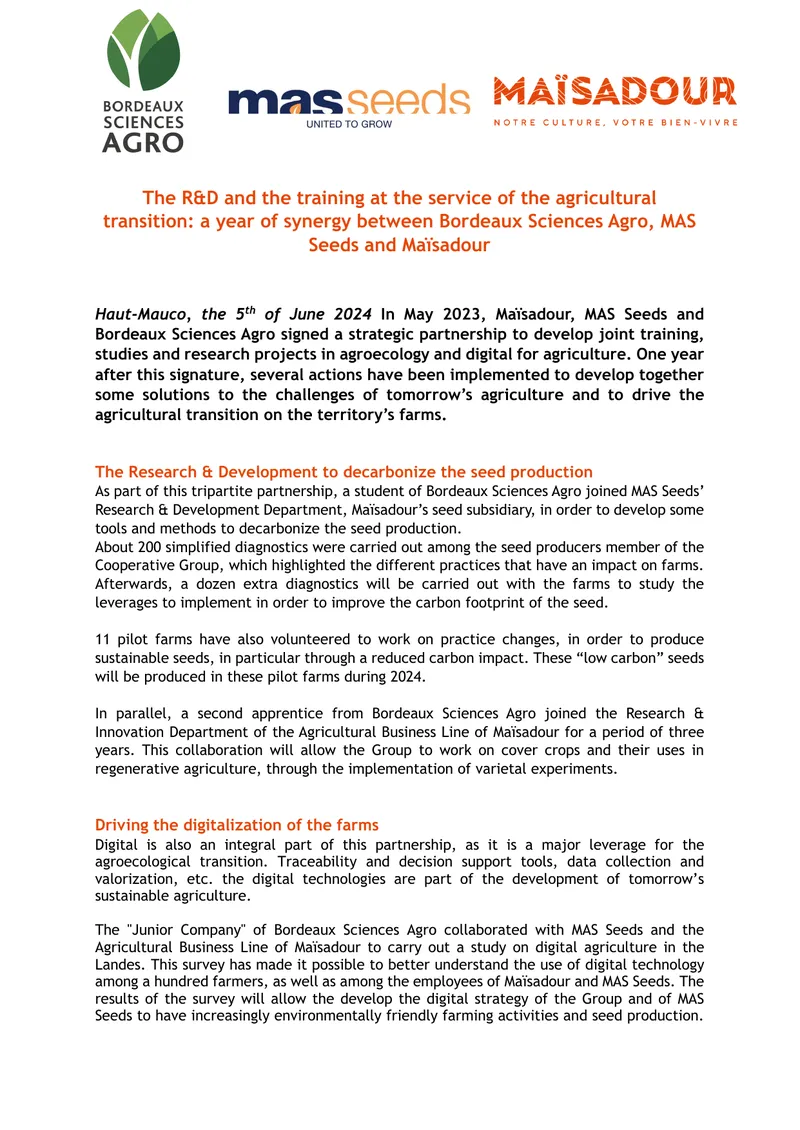 Partnership for Agricultural Transition and Digitalization
