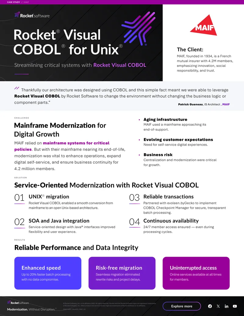 MAIF Case Study on Mainframe Modernization