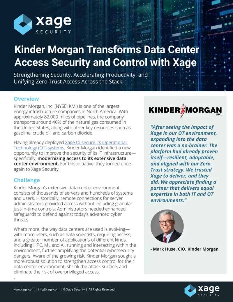 Kinder Morgan Data Center Access Security Transformation