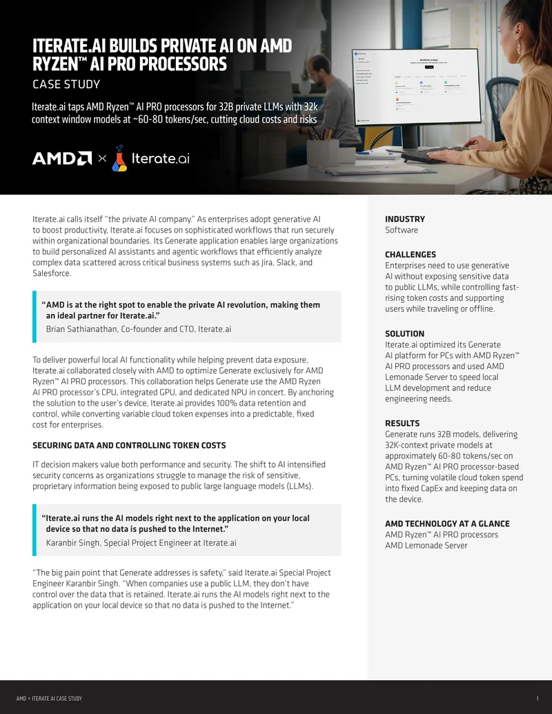 Iterate.ai Case Study on AMD Ryzen AI PRO Processors