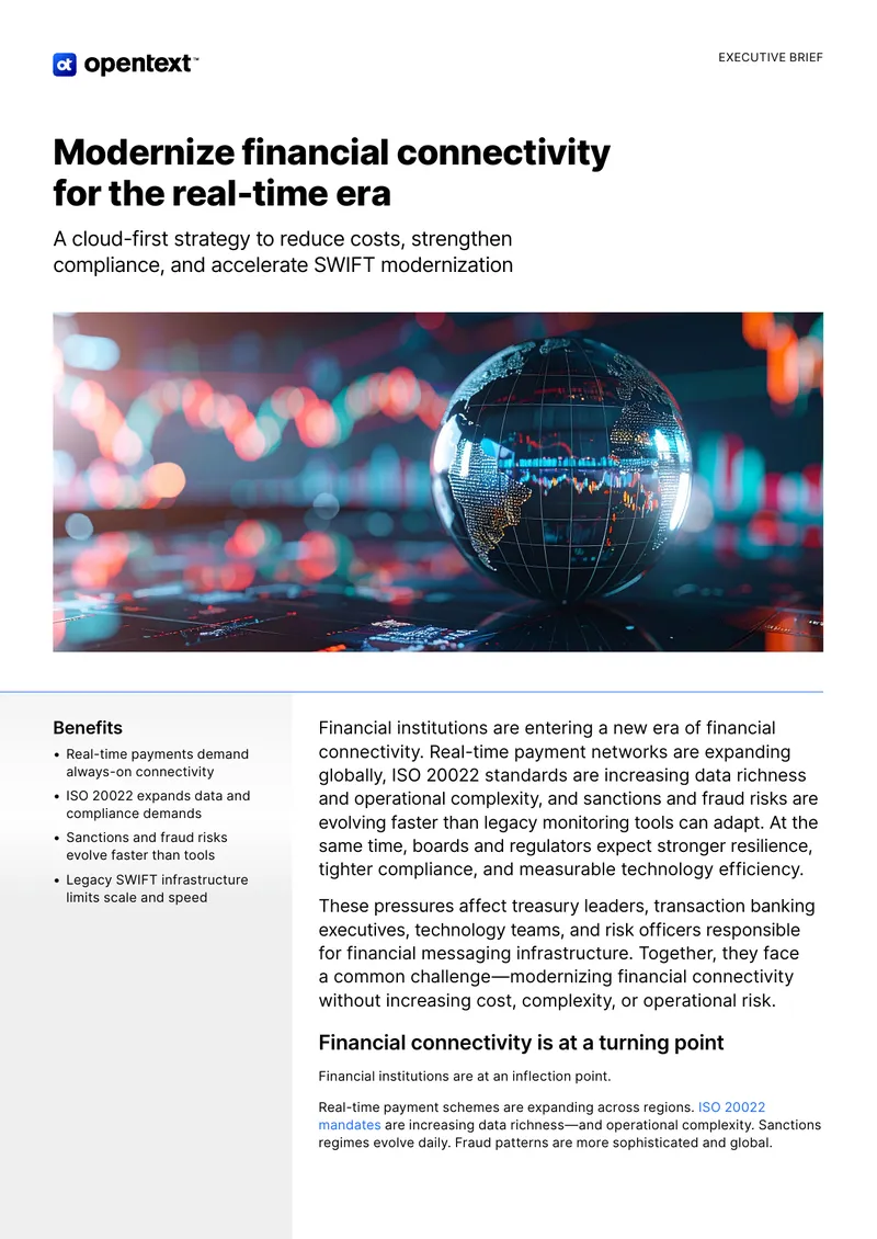 Modernizing Financial Connectivity for Real-Time Payments