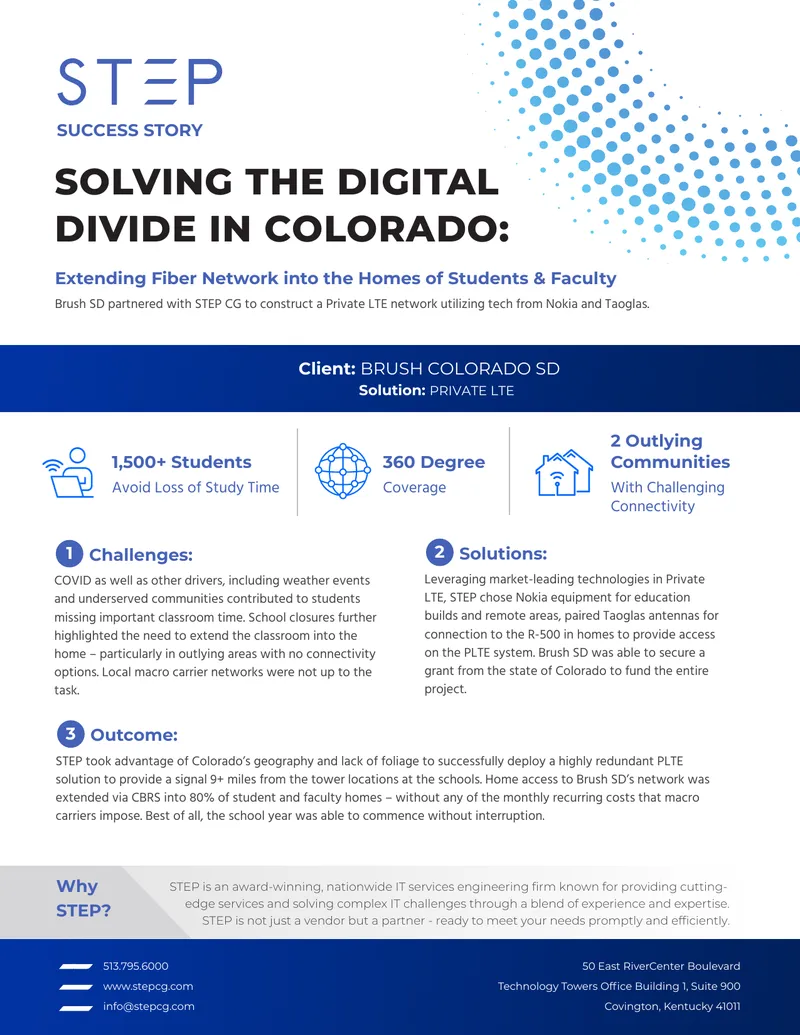 Private LTE Network Implementation for Brush Colorado SD