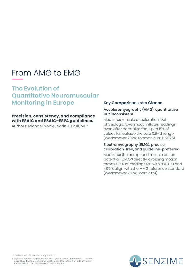 Comparative Analysis of AMG and EMG in Neuromuscular Monitoring