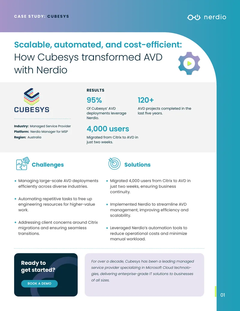 Cubesys AVD Deployment Case Study
