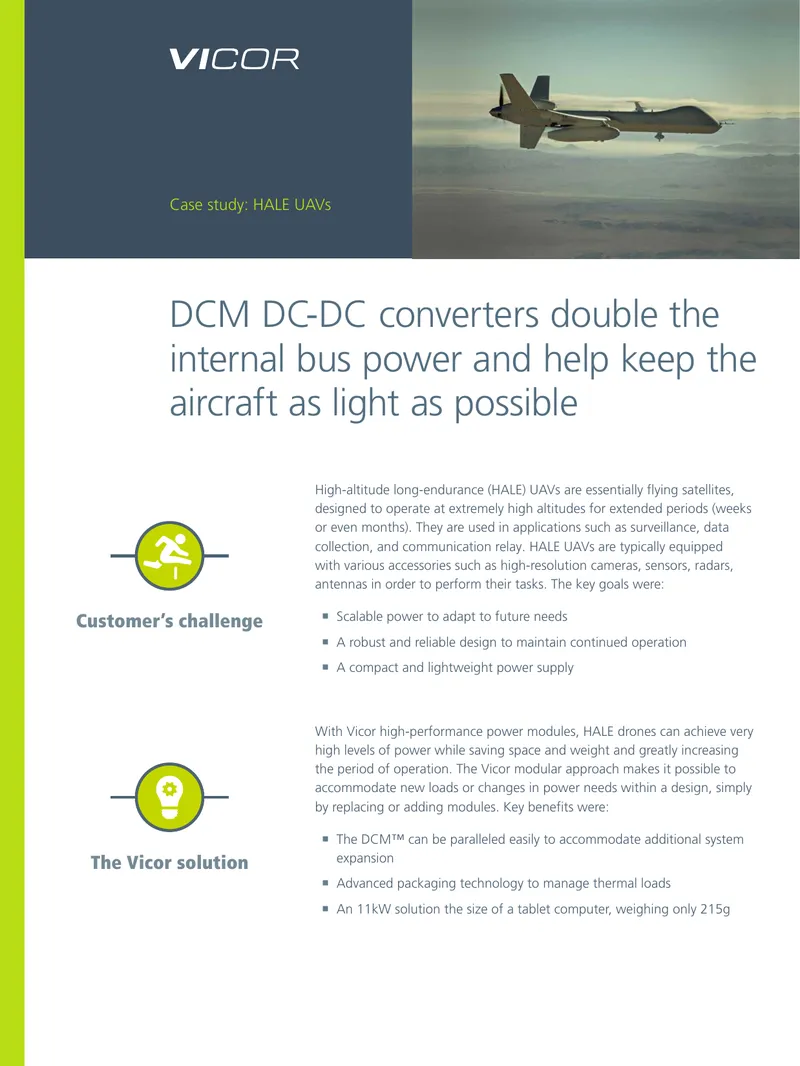 Case Study on HALE UAV Power Solutions