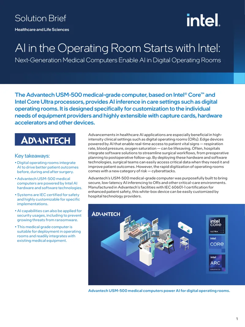AI Integration in Digital Operating Rooms with Advantech