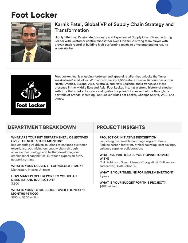 Foot Locker Supply Chain Strategy Insights