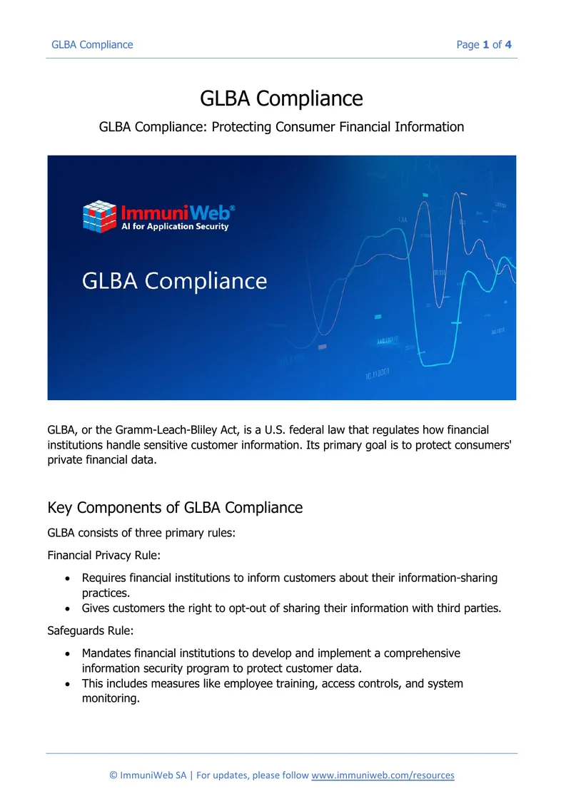 GLBA Compliance Overview and Best Practices preview page 1