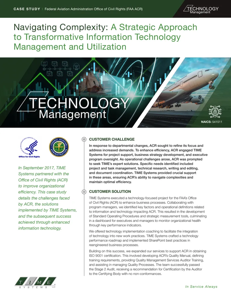 Case Study on FAA Office of Civil Rights Efficiency Improvement